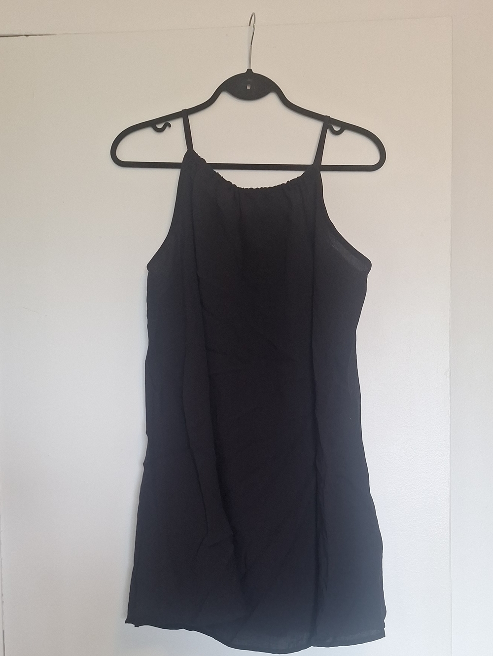 H&M Black Mini Slip Dress with Thin Straps